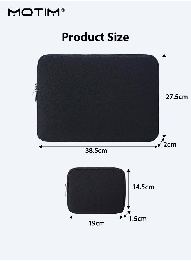 Motim - Laptop Sleeve Case with Small Pouch 16 inch for MacBook Pro M4/M3/M2/M1 Pro/Max A3403 A3186 A2991 A2780 A2485 A2141 15-15.6 inch Notebook Computer, Shockproof & Waterproof Laptop Case Computer Bag - Image 1