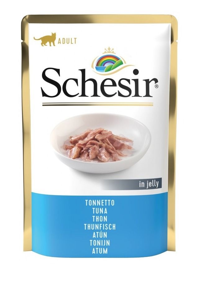 Schesir Complete & Balanced Nutrition Wet Cat Food in Jelly Pouch- Tuna 85g - Image 2