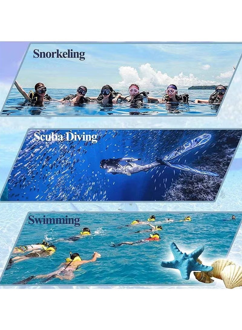 Adult Snorkeling Gear, Dry Snorkeling Kit, 180° Panoramic Wide View Dive Mask, Free Breathing Snorkeling Mask for Snorkeling, Scuba Diving and Swimming Trips - Image 2
