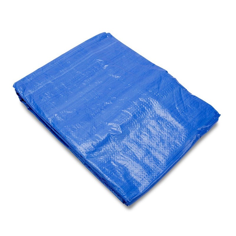 B-Air Grizzly Tarps by B-Air 8' x 10' Large Multi-Purpose Waterproof Heavy Duty Poly Tarp with Grommets Every 36", 8x8 Weave, 5 Mil Thick, For Home, Boats, Cars, Camping, Protective Cover, Blue - Image 1