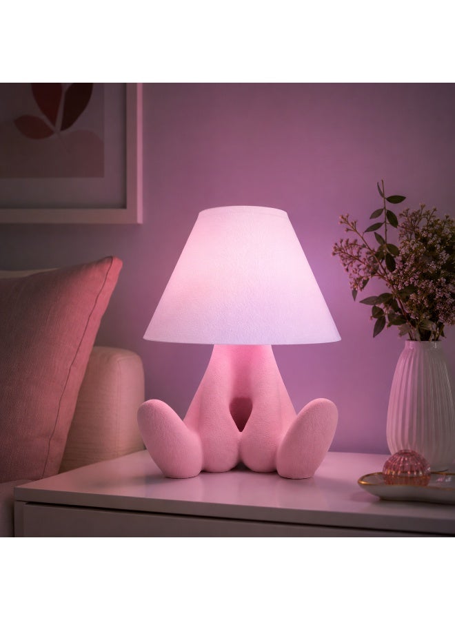 مصباح ديكور ليلي NAYATOPIA Loopy Shy مطبوع ثلاثي الأبعاد USB RGB مقاس 14 سم - بينك - Image 1