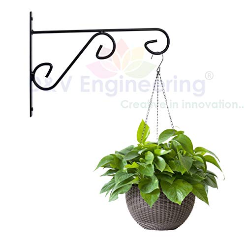 D&V ENGINEERING - Creative in innovation D&V Engineering Metal Plant Hanger Bracket -Black, Set of 4 - Image 4