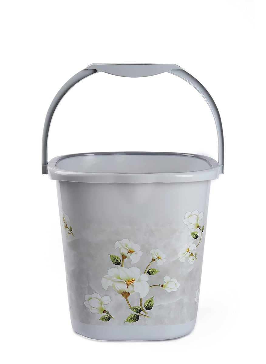 NAYASA Nayasa 2 Piece Plastic Bathroom Bucket and Mug Set, Grey 18Ltr - by Dhyey Marketing  - Image 3