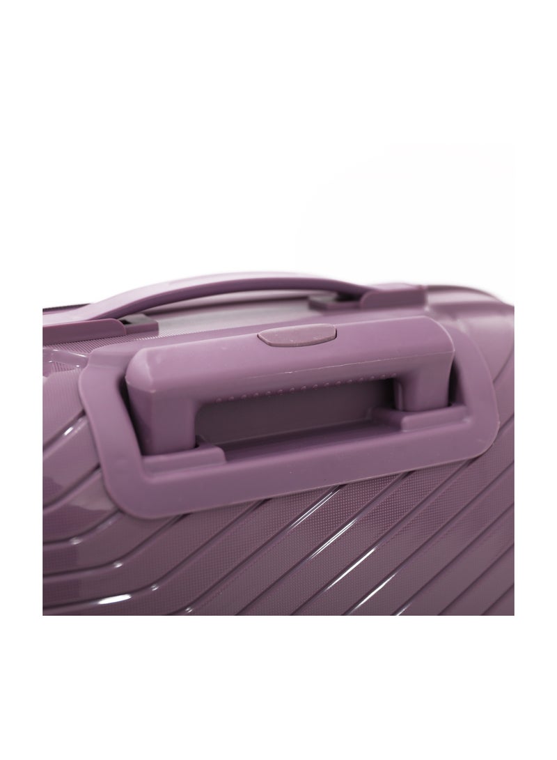 Fancl FANCL 3-Piece Hard-Side Polypropylene Luggage Set – Lightweight, Durable, Spinner Trolley with TSA Lock,Purple (BC-12"S-20",M-24",L-28",XL-32")  - Image 4