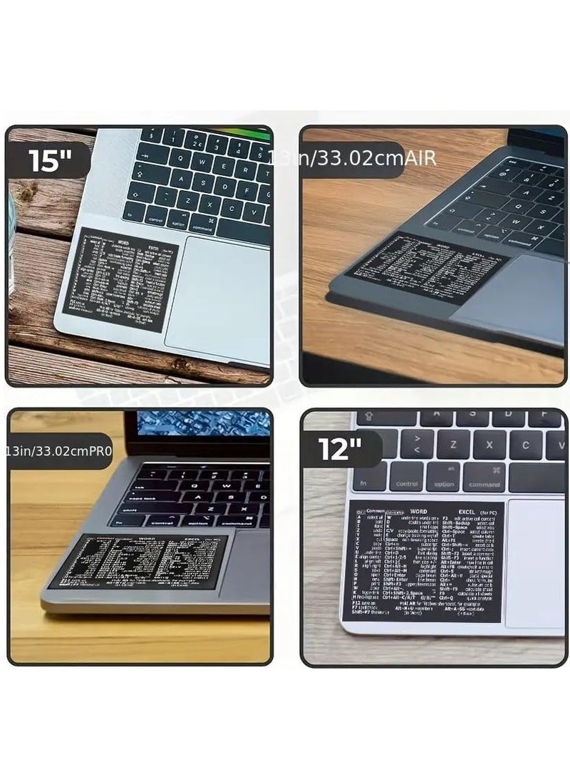Generic - Waterproof Keyboard Shortcut Stickers for Word/Excel on Desktops & Laptops - Image 1