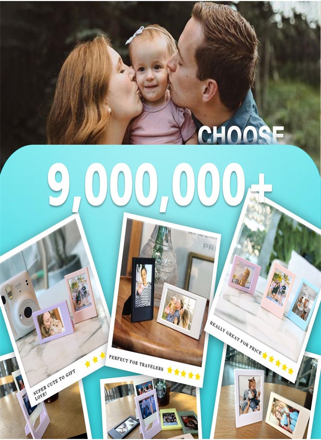 KASTWAVE - Mini Picture Frame for Instax Mini 12/11/9/8/7+/EVO 3'' Film-Classic Polaroid 2x3 Mini Instant Film Photo Frame for Desktop Tabletop 10 Pack - Image 1