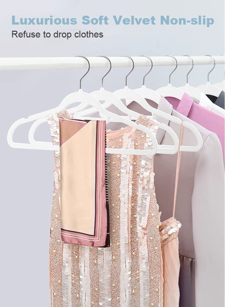 Perfii 20 Pack Rubber Coated Plastic Hangers Non-Slip Durable and Wide Closet Organizers for Coats Pants Dresses, Keep Your Closet Neat and Tidy  - Image 2