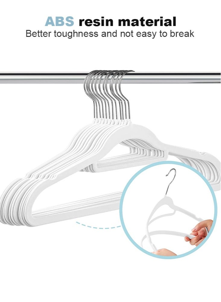 Perfii 20 Pack Rubber Coated Plastic Hangers Non-Slip Durable and Wide Closet Organizers for Coats Pants Dresses, Keep Your Closet Neat and Tidy  - Image 3