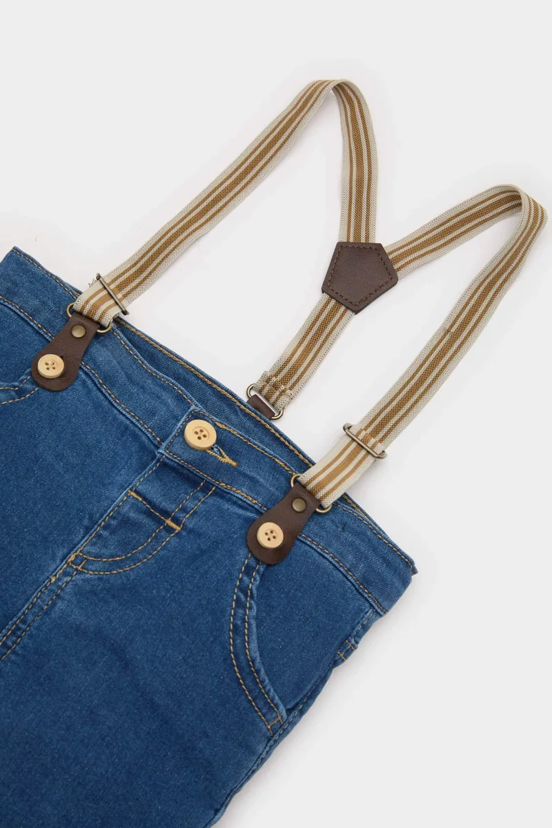 ديفاكتو Baby Boy Suspender Straight Leg Jeans
