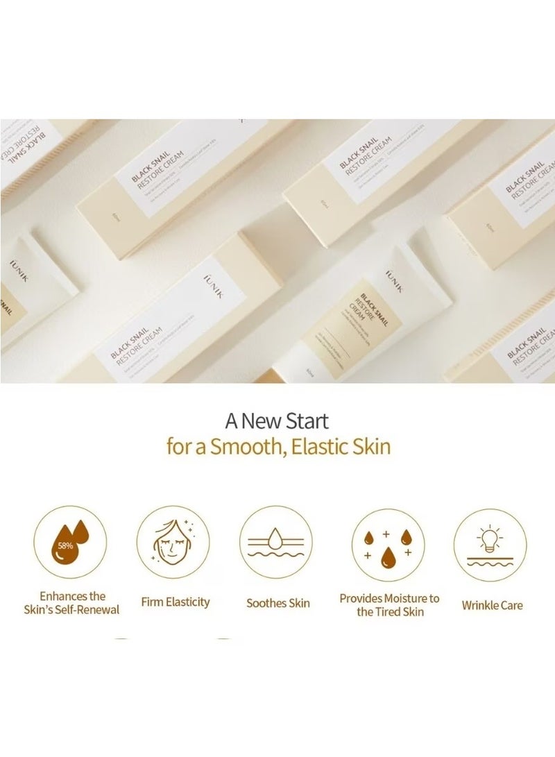 iUNIK Black Snail Restore Cream 60ml - Image 4