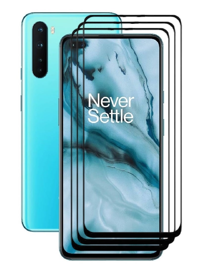 AINA 3 Pieces Tempered Glass Screen Protector 5D Designed For OnePlus Nord Full Glue Edge to Edge Full Screen Coverage And Bubble Free - Image 1