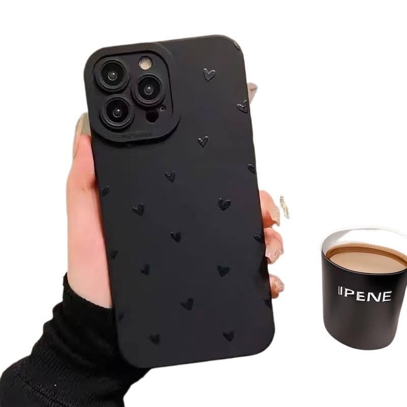 غطاء واقي | أسود | TPU | نقش قلب | مقاوم لبصمات الأصابع | مقاوم للصدمات لـ iPhone 11 - Image 5