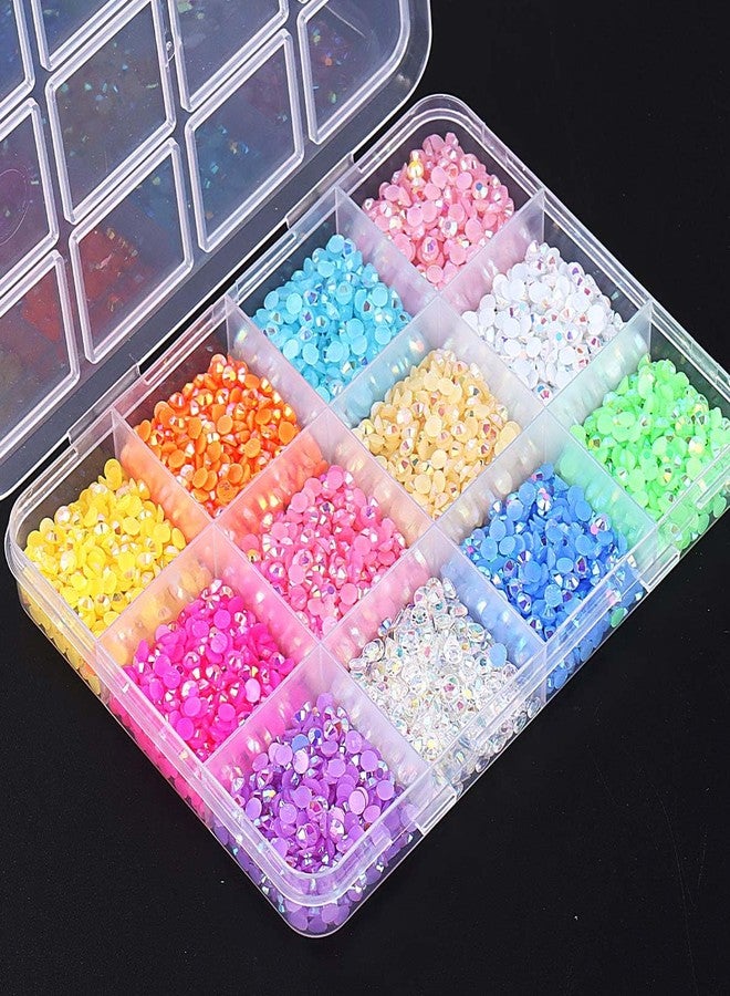 SWEET TREND Colorful Resin Nail Rhinestones Set: Y2K Glitter Gems Nail Art Accessories with Tweezer & Dotting Pen - Manicure Decoration for Women at Home Salon - Image 5