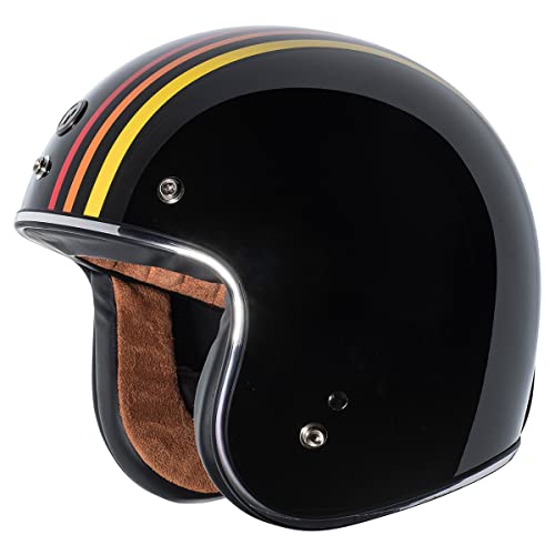 TORC T5005SE24 unisex-adult cruiser-motorcycles T50 Route 66 Open Face Helmet Graphic, Large (Gloss Black 1978 - Image 1