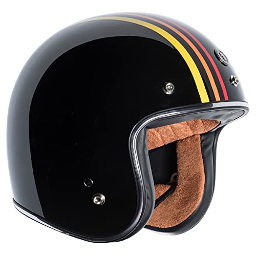 TORC T5005SE24 unisex-adult cruiser-motorcycles T50 Route 66 Open Face Helmet Graphic, Large (Gloss Black 1978 - Image 4