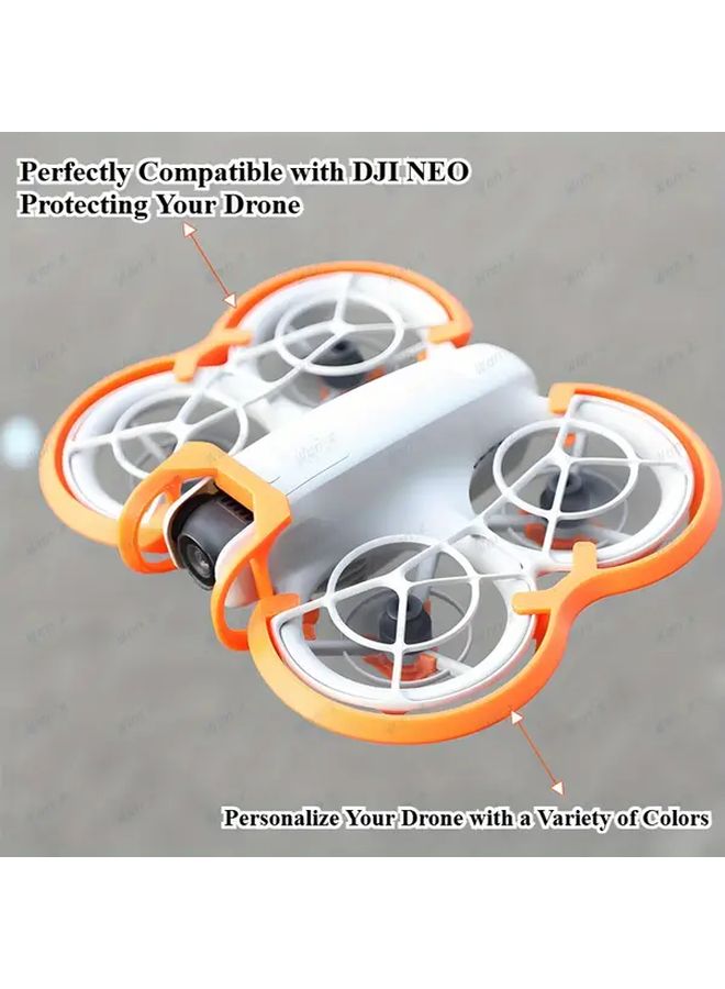 DJI NEO Drone Propeller Shroud Clip On Crash Prevention System Orange - Image 4