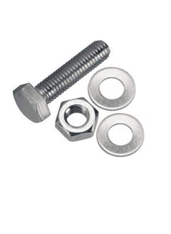 Generic 12 pcs Hex Head Screw Bolts Nuts & Washers Fully Thread GI Plain Finish Bolt Set. (18, 40MM)  - Image 2