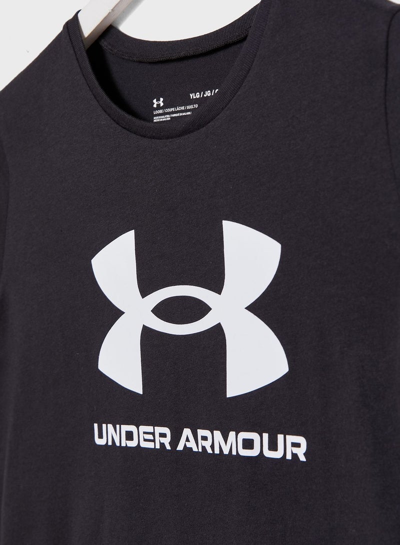 UNDER ARMOUR Girls' Sportstyle Logo Short Sleeve T-shirt  - Image 3