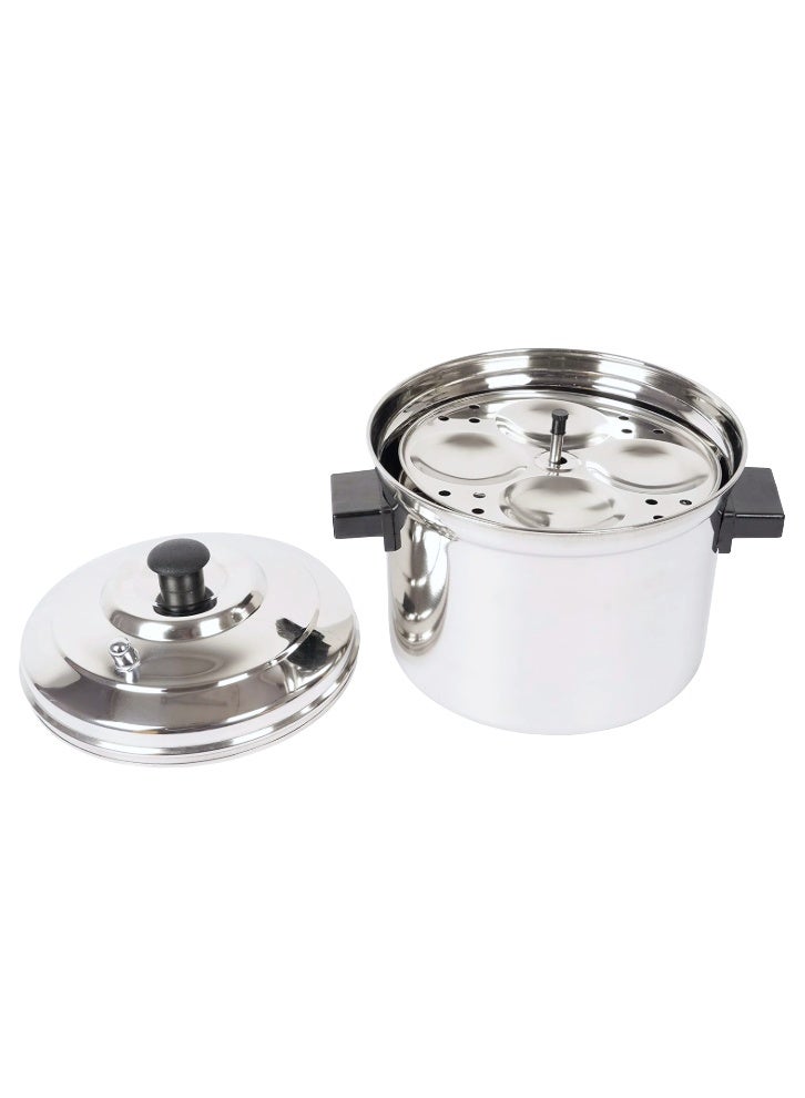 Ayda Idli Cooker Stainless Steel Pressure Steamer 4 Tier Cooking Pot with Handle for 16 idly - Image 2
