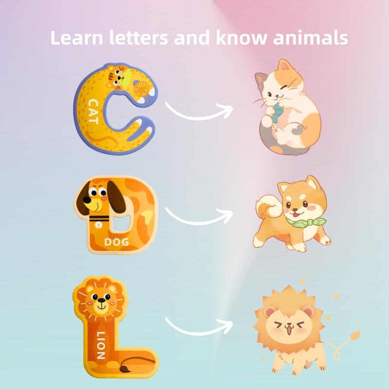 EHR Magnetic Letters and Numbers,Colorful ABC Animal Alphabet Fridge Magnets,Educational Spelling Learning Game Toys for Kids,Toddlers 3 4 5 Years Old (Uppercase Letter+ Numbers) - Image 3