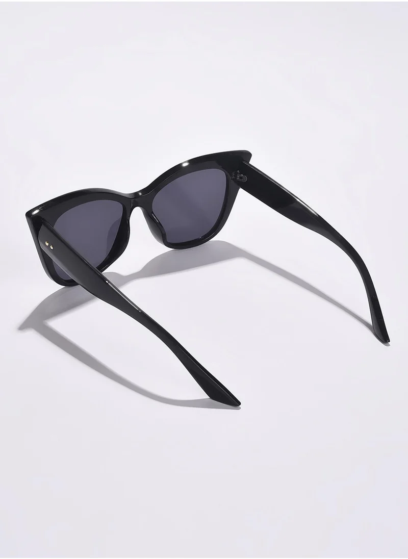 صوص هاوت Black Lens Black Cateye Sunglasses