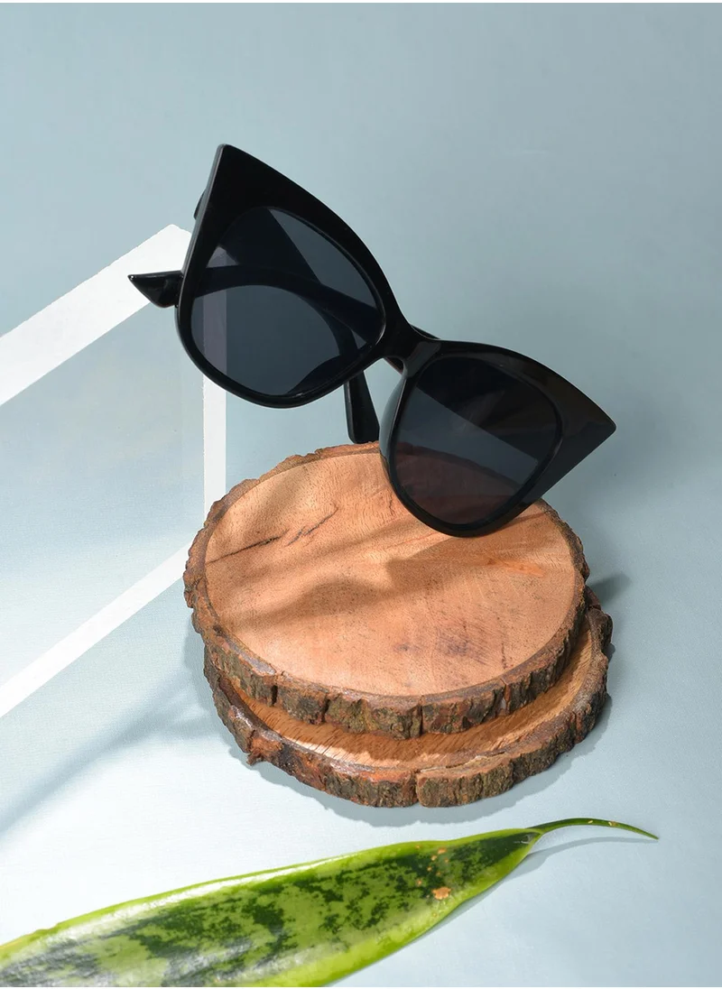 صوص هاوت Black Lens Black Cateye Sunglasses
