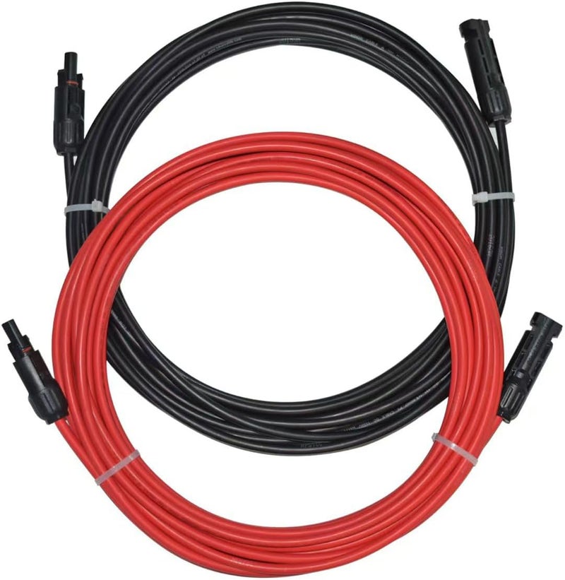 BeideLt 20 Feet 10AWG Solar Extension Cable with Female and Male Connector, Twin Wire Solar Panel Wire Adapter for Home, Shop and RV Solar Panels (20FT Red + 20FT Black) - Image 4