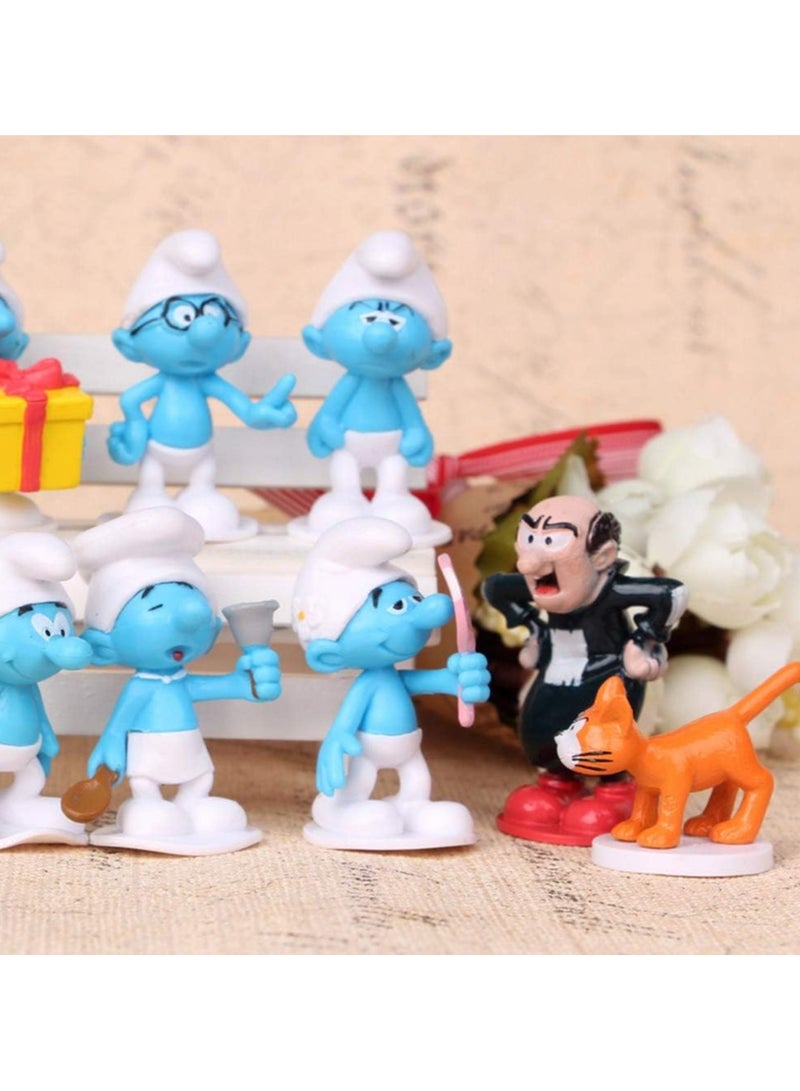 عام السمورف والقرية المفقودة: مصغر حديقة العاديات، ألعاب تماثيل، وديكورات الكعك، تضم 12 شخصية تشمل السمورف الكلاسيكيين والعديد من شخصيات السمورف الجديدة. - Image 3