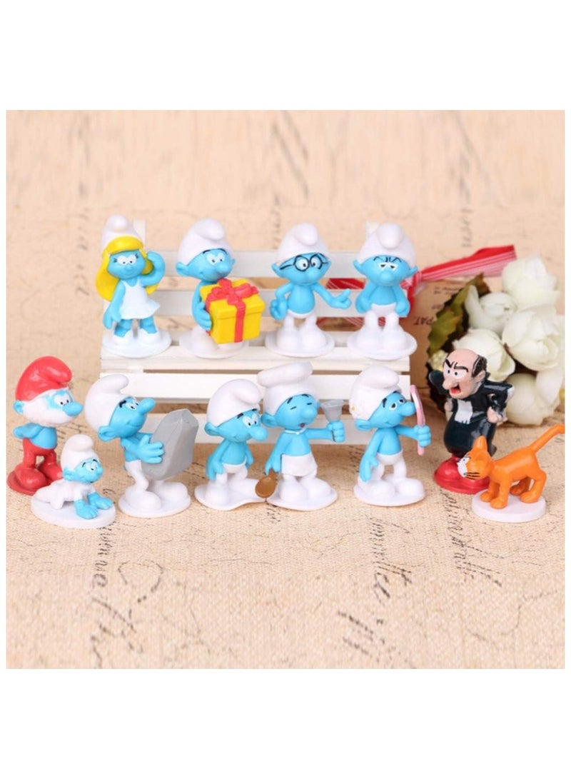 عام السمورف والقرية المفقودة: مصغر حديقة العاديات، ألعاب تماثيل، وديكورات الكعك، تضم 12 شخصية تشمل السمورف الكلاسيكيين والعديد من شخصيات السمورف الجديدة. - Image 4