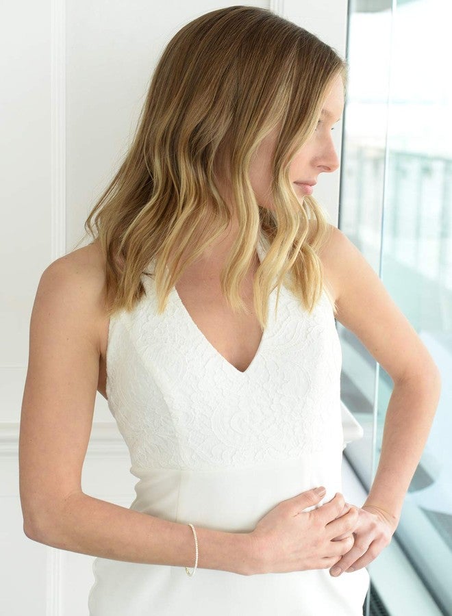 Mariell Gold Crystal Rhinestone Cuff Bangle Bridal Bracelet, 1-Row Fashion Bangle for Wedding, Prom, Bridesmaids - Image 3