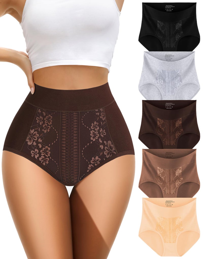 MISSWHO Cotton Underwear Women Pack High Waisted Tummy Control Women Briefs C Section Postpartum Ladies Plus Size Panties X-Large - Image 1