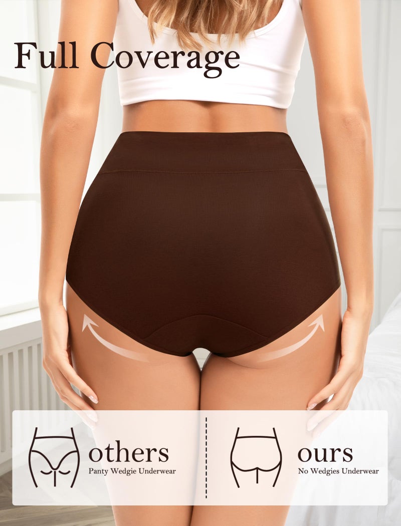 MISSWHO Cotton Underwear Women Pack High Waisted Tummy Control Women Briefs C Section Postpartum Ladies Plus Size Panties X-Large - Image 3