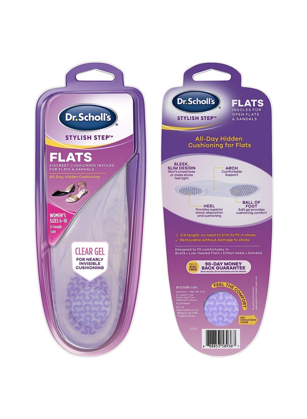 Scholl's SCHOLL'S STYLISH STEP DISCREET INSOLES FOR FLATS