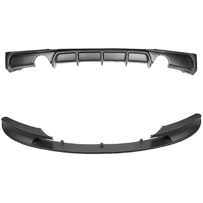 AUSMILA Front Splitter Lip + Rear Bumper Diffuser Lip Kit for BMW F30 F31 3 Series 320i 328i 335i 2012-2018 M Sport - Image 1