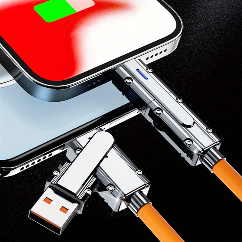 كابل شحن سريع 60 وات 4 في 1 لأيفون سامسونج شياومي هواوي موبايل فون USB تايب سي شاحن جهاز لوحي - Image 3