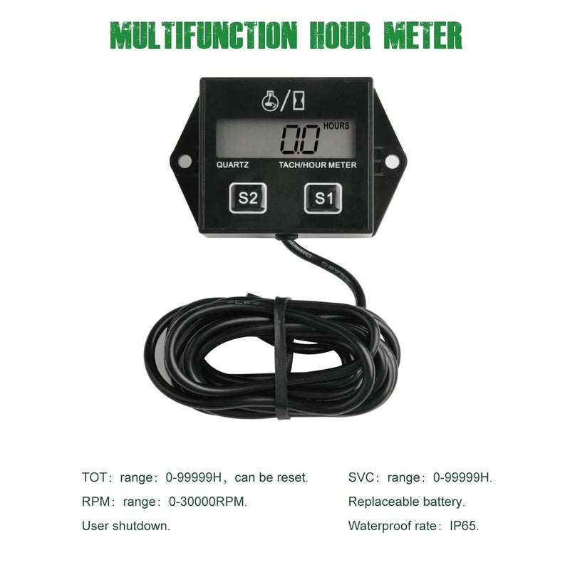 Yooreal Digital Hour Meter Tachometer - Image 2