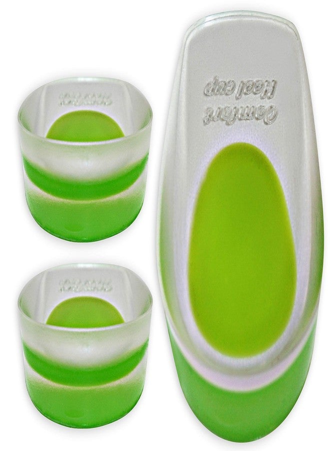 KidSole 2 Pack - KidSole Shock Absorbing Lightweight Gel Heel Cups For Kid's With Sensitive Heels, Heel Spurs, Plantar Fasciitis, or Ankle Pain (Green Kids Size 2-6) - Image 1