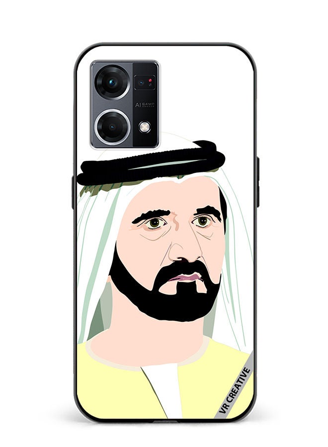 VR CREATIVE Protective Case Cover For Oppo Reno8 4G Sheikh Mohammed Bin Rashid Al Maktoum Design Multicolour - Image 1