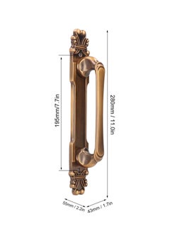 KASTWAVE Vintage Door Handle, European Style Door Pull Handle, Antique Door Handles with Back Plate, Rustic Barn Door Grab, Gates, Sheds, Garages, Sliding Barn Doors (11x1.7x2.2inch)  - Image 5
