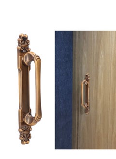 KASTWAVE Vintage Door Handle, European Style Door Pull Handle, Antique Door Handles with Back Plate, Rustic Barn Door Grab, Gates, Sheds, Garages, Sliding Barn Doors (11x1.7x2.2inch)  - Image 3