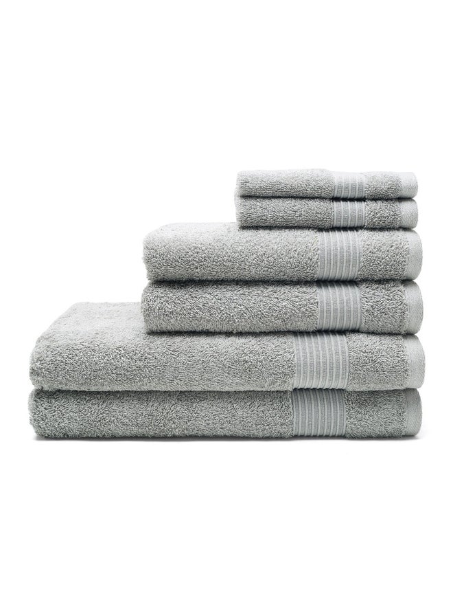 FIELDCREST 6-Piece Plain Bath Towel 500 Gsm 500 Gsm Drizzle - Image 1