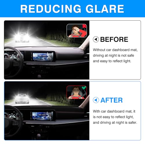 Autorder Dashboard Cover Mat for Nissan Kicks 2025 2026 Accessories Dash Cover Upgrade Velvet Dash Mat Sunshade Glare UV Rays Protector - Image 4