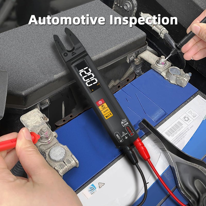 BSIDE Smart Digital Multimeter Tester Open Jaw DC AC Amp Clamp Meter, Rechargeable with Flashlight, Measures Current Resistance Continuity V-Alert Live Check Voltage - Image 4