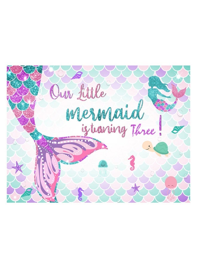 NIBEMINENT Under Sea Mermaid Theme Photography Background Multicolour  - Image 1