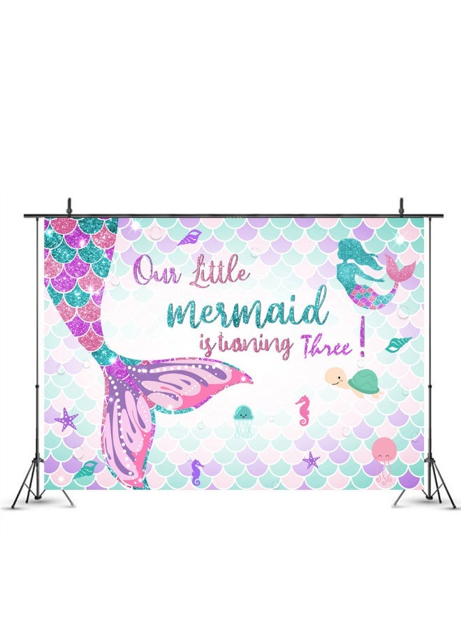 NIBEMINENT Under Sea Mermaid Theme Photography Background Multicolour  - Image 2