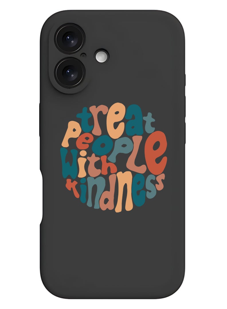 Theodor Protective Slim Fit Case Liquid Silicone Cover with Full Body Protection Anti-Scratch Shockproof Case For Apple iPhone 17 (Black) TPWK-01 - Image 1