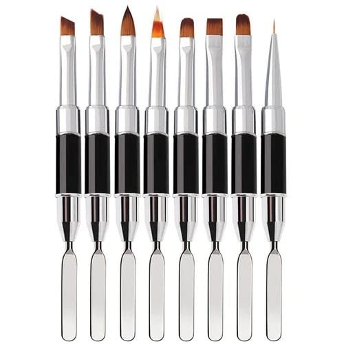 NAILWIND DualEnded Poly Nail Gel Brush and Picker 6 Pcs Set 2 In 1 Design Nail Brush Gel Nail Tool for Poly UV Gel Acrylic Nails Extension - Image 1