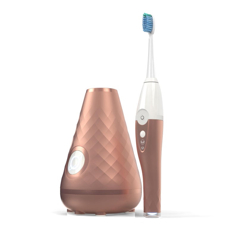 Tao Clean UV Sanitizing Sonic Toothbrush and Cleaning Station Electric Toothbrush Dual Speed Setting Rose Gold