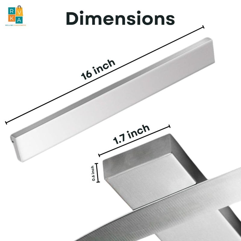 RVKA 16 Inch Stainless Steel Magnetic Knife Bar with MultiPurpose Functionality as a Knife Holder Knife Strip Magnetic Tool Rack for Home Kitchen Organizer - Image 3