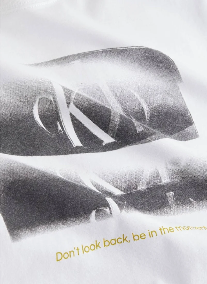 CALVIN KLEIN Men's Slogan T-Shirt,  White